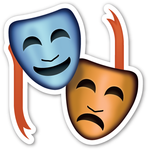 If You Are Looking For The Emoji Sticker Pack, Which - Performing Arts Emoji Png (522x525), Png Download
