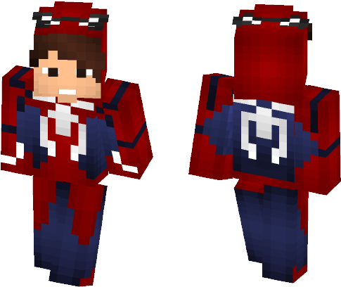 Ps4 Spider-man - Lil Uzi Vert Minecraft Skin (584x497), Png Download