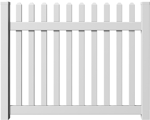 Vinyl Picket Fence - Picket Fence (500x400), Png Download