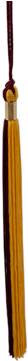 Maroon And Gold Graduation Tassel Picture - Graduation Tassel Transparent (300x450), Png Download