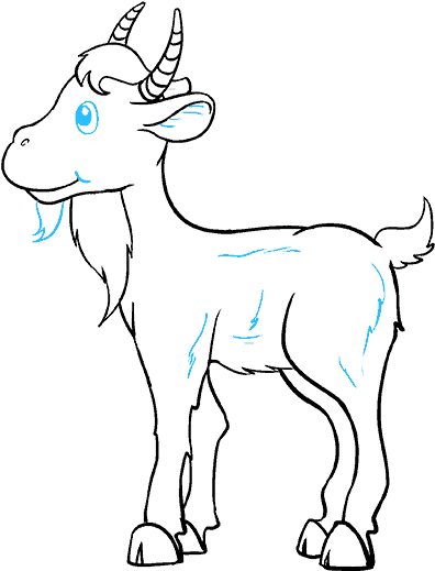 How To Draw Goat - Drawing (678x600), Png Download