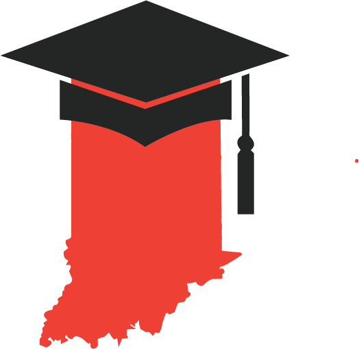 Most College Graduates Leave The State After They Turn - Indiana Silhouette (524x509), Png Download