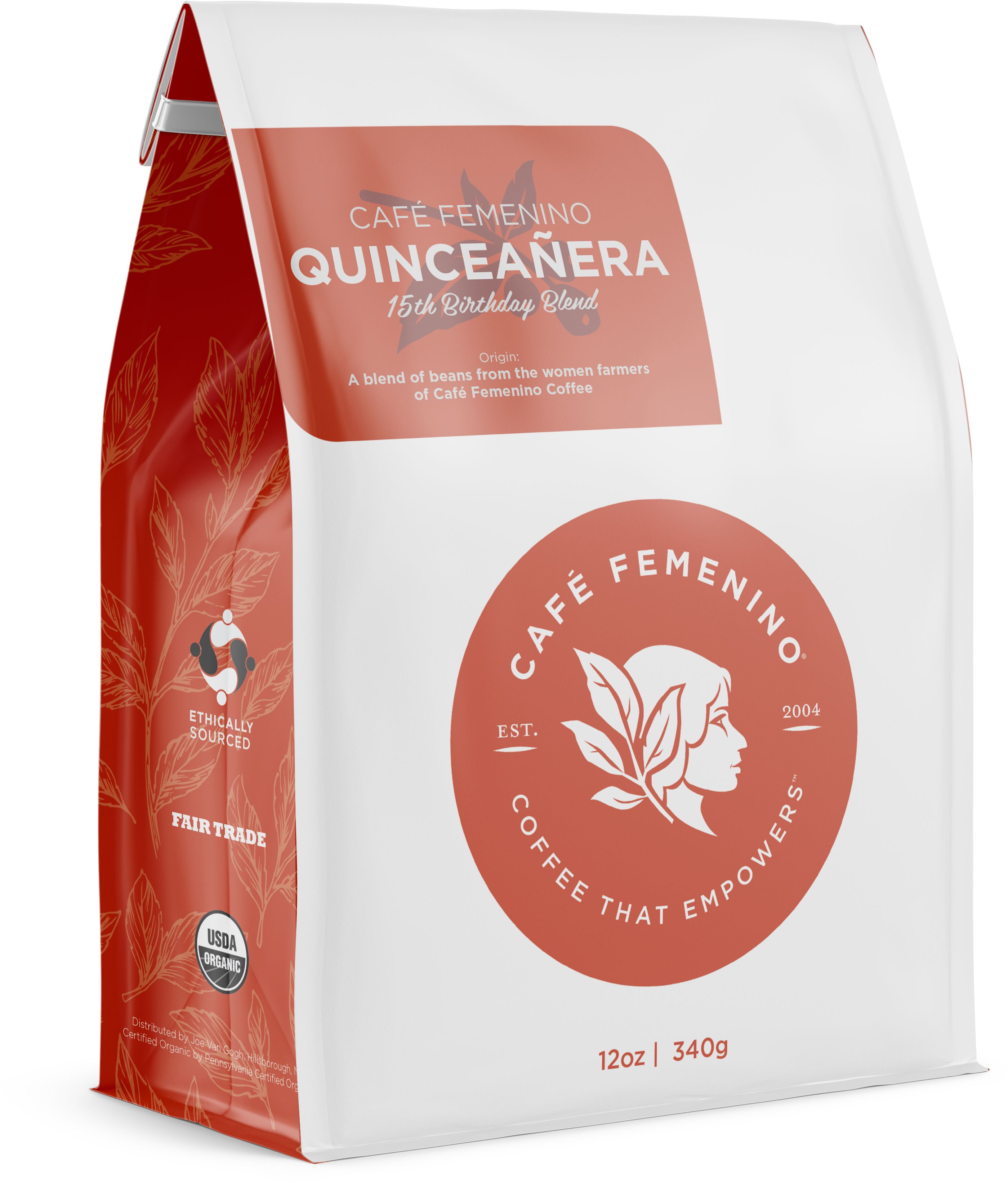 Cafe Femenino Quinceanera Birthday Anniversary Blend - Coffee (4000x4000), Png Download