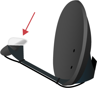 No Satellite Signal Error Message Sky Dish Lnb Problem - No Satellite Signal (400x372), Png Download