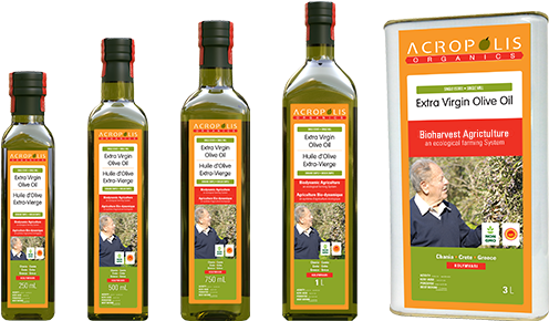 Bio-harvest Extra Virgin Olive Oil - Acropolis Organics Bio-harvest Farming Extra Virgin (542x300), Png Download