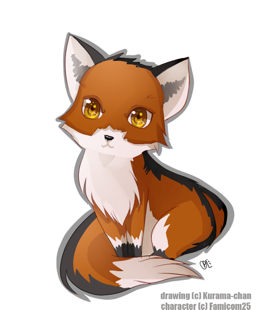 Chibi Red Fox Commission - Fox (561x700), Png Download