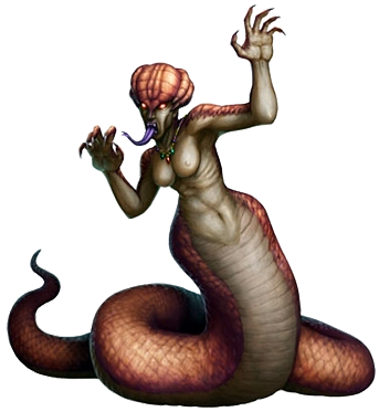 The Lamia Is A Serpentine Female With A Flat, Snake - Lamia Snake (350x380), Png Download