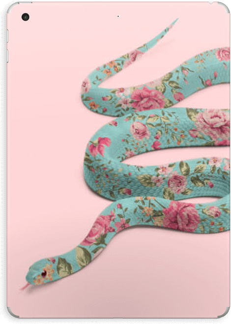 Floral Snake - Paul Fuentes Snake (573x800), Png Download
