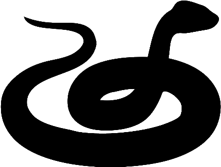Snakes - Silhouette Of A Snake (500x500), Png Download