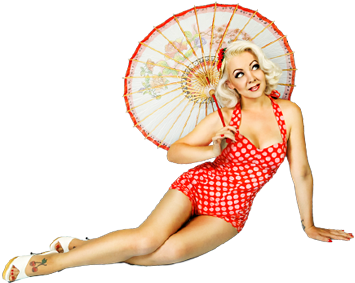 Miss Liz Cherie - Pin Up Png (900x403), Png Download