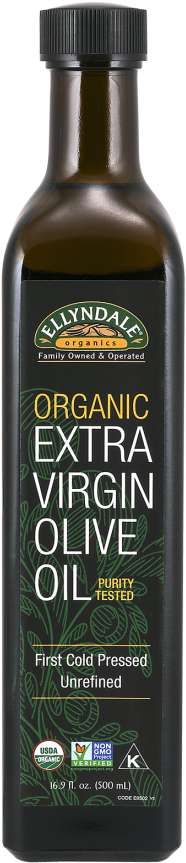 Extra Virgin Olive Oil, Organic - Now Foods Ellyndale Organics Extra Virgin Olive Oil (223x880), Png Download