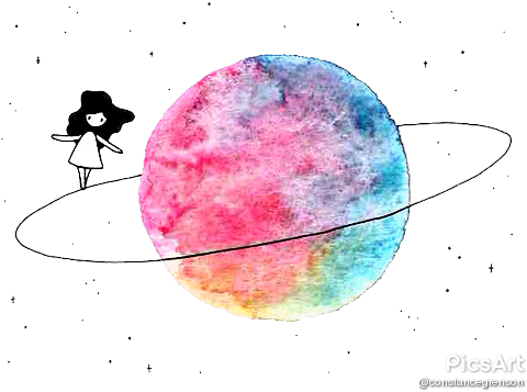 Inspiring Image Beautiful, Cool, Famous, Galaxy, Girl - Dibujos Con Acuarelas Faciles (500x369), Png Download