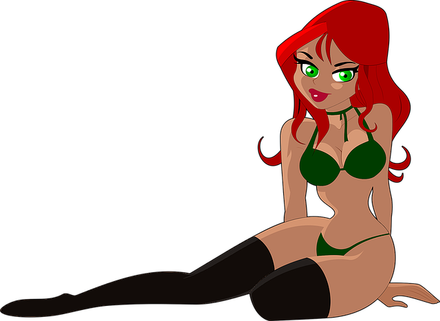 Pin Up Vector Graphics (640x467), Png Download