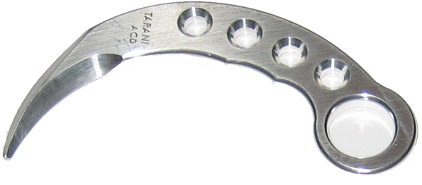 Steve Tarani Karambit Training Knife - Karambit Aluminum Trainer (600x273), Png Download
