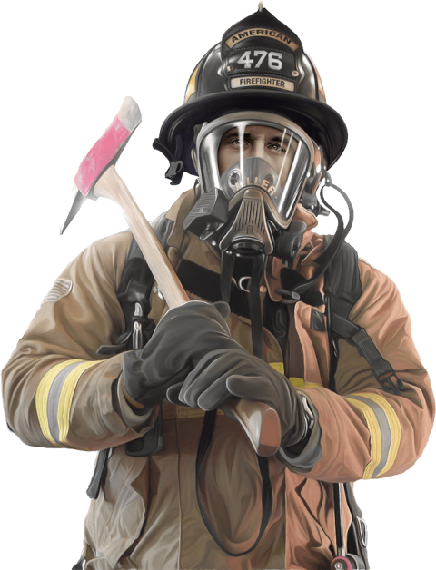 Free Png Firefighter Png Images Transparent - Firefighter Helmet And Mask (480x628), Png Download