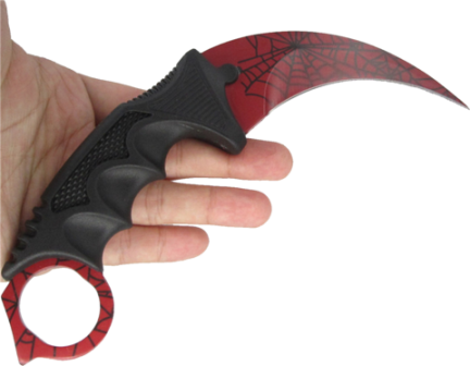Be Ready For The Crimson Web Karambit This Real Cs - Knife (432x336), Png Download