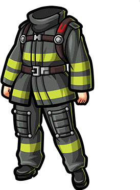 Gear-firefighter Outfit Render - Firefighter Outfit Cartoon (380x380), Png Download