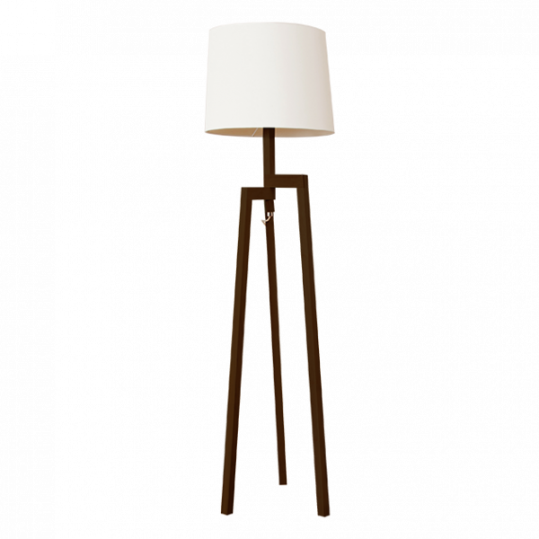 Tripod Floor Lamp Walnut (600x600), Png Download