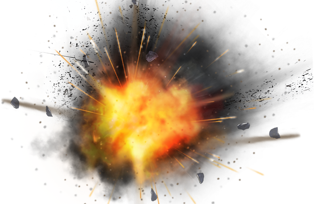 Burst Png Transparent - Explosion Png Transparent (1077x699), Png Download