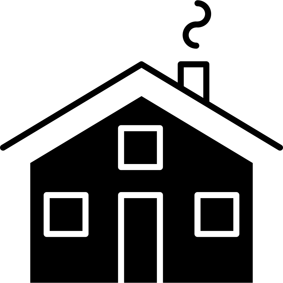 House Small Variant With Chimney Comments - Icono Casa Pequeña (980x980), Png Download