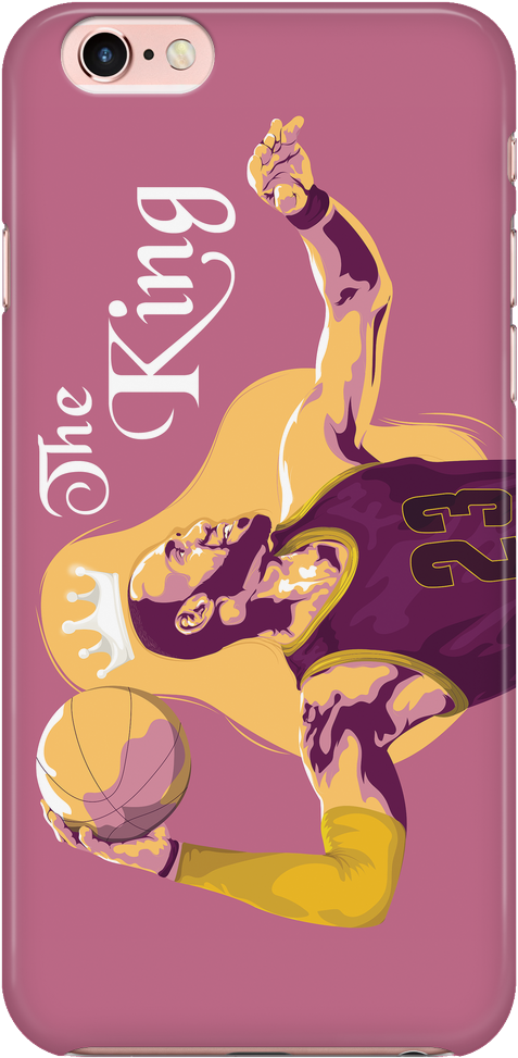 Lebron James 'the King' Cell Phone Case - King's Champion By Xina Marie Uhl (1024x1024), Png Download