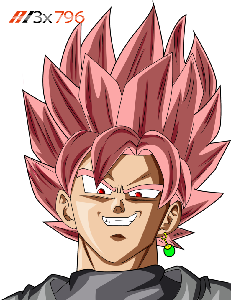 Png Goku Hair - Goku Black Pink Hair (783x1019), Png Download