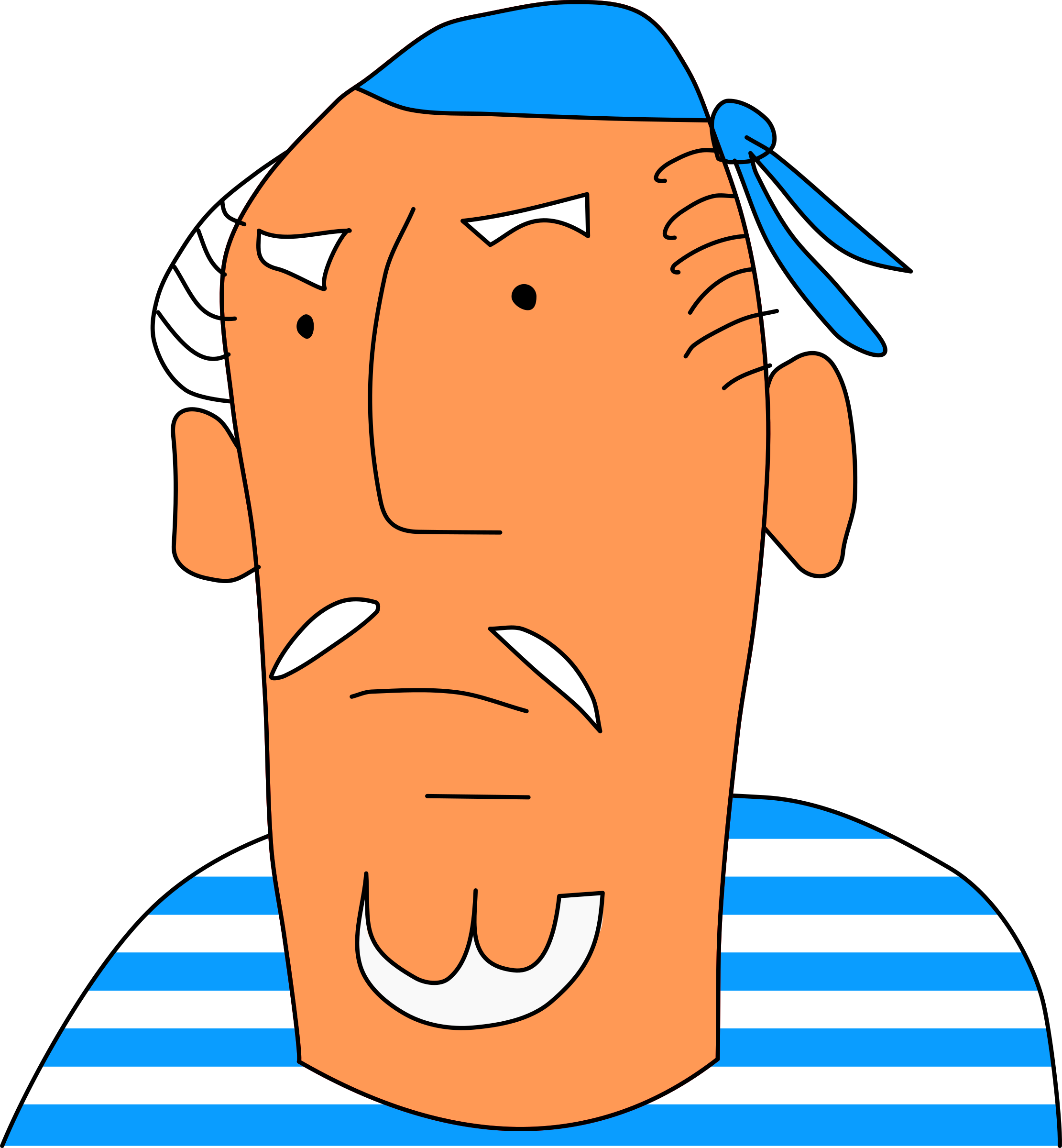 Big Image - Old Sailor Clipart (2221x2400), Png Download
