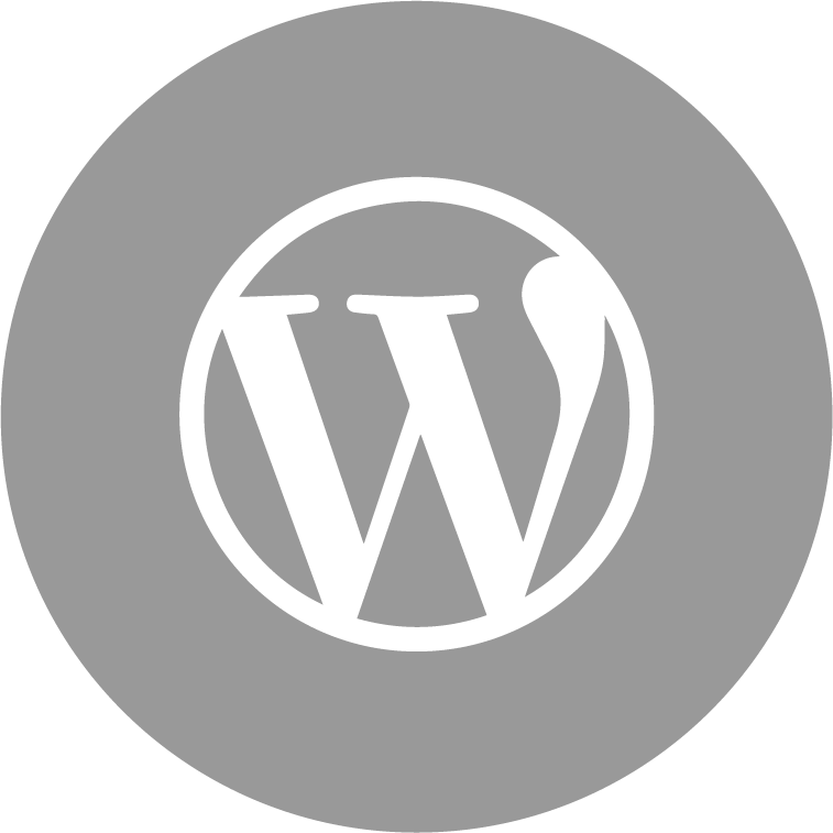 Icon Wp Grey - Wordpress Icon (757x757), Png Download
