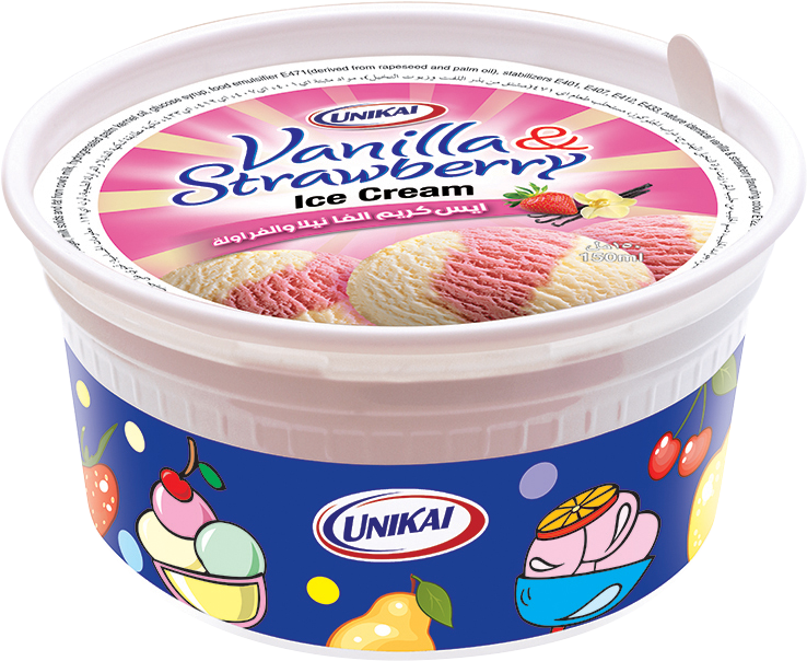 Strawberry Vanilla Ice Cream Cup (800x800), Png Download