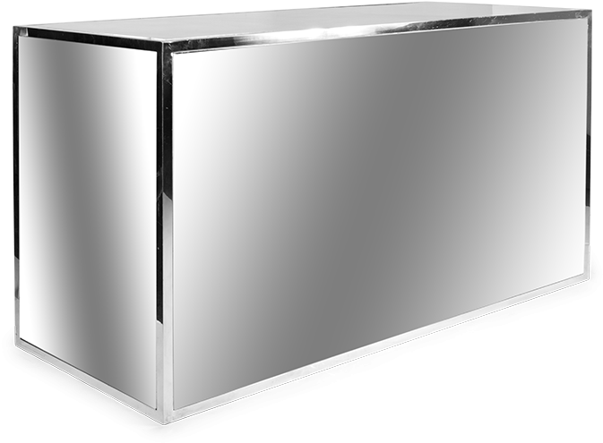 Avenue Silver 6' Bar Mirror Acrylic Side - Rectangle (1024x683), Png Download