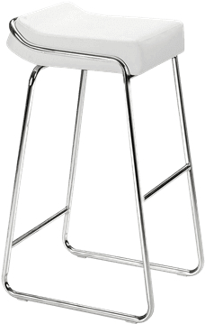 Wedge White Bar Stool - Zuo Modern Wedge Barstool | White (set Of 2) (648x432), Png Download