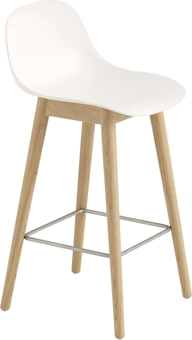 Muuto Fiber Bar Stool Wood (2000x2000), Png Download