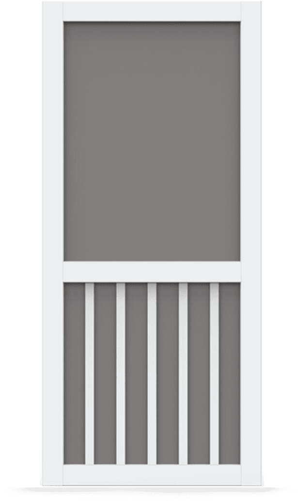 Screen Tight White Vinyl Hinged Screen Door (common: (900x1059), Png Download