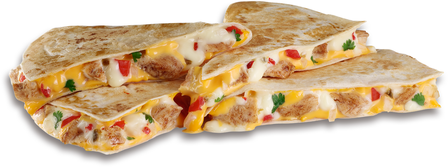 Quesadilla Png Transparent Image - Taco Time Chicken Quesadilla (1560x582), Png Download
