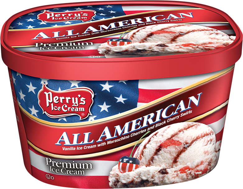 Perrys Ice Cream Ice Cream, Premium, All American - (783x650), Png Download