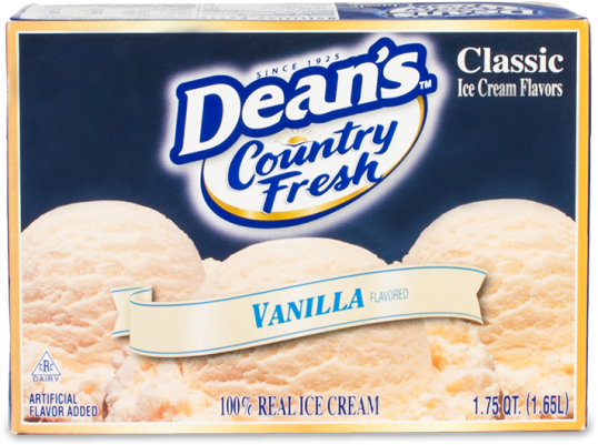Dean's Country Fresh Classic Vanilla Ice Cream - Deans Mint Chocolate Chip Ice Cream (547x900), Png Download