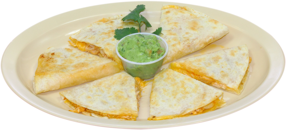 Chicken Quesadilla - Chicken As Food (1000x468), Png Download