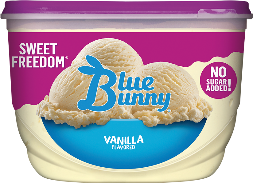 Blue Bunny Sugar Free Double Strawberry (847x600), Png Download