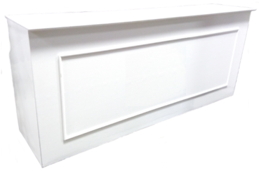 8′ White Paneled Bar - Bar (400x400), Png Download