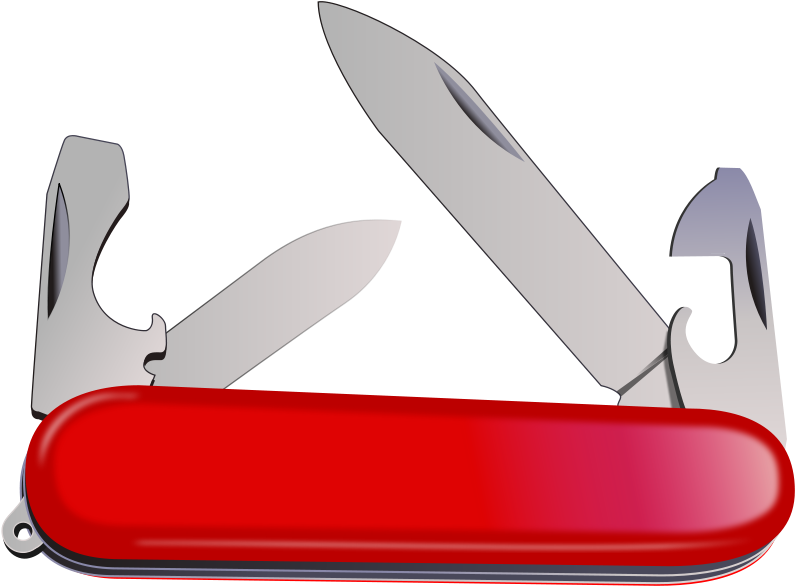 Knife Clipart Old Knife - Swiss Army Knife Clipart (800x595), Png Download
