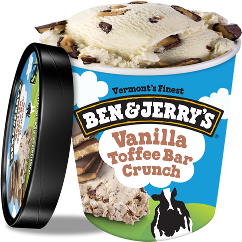 Vanilla Toffee Bar Crunch Ice Cream, Pint - Ben And Jerry's New York Super Fudge Chunk (500x500), Png Download