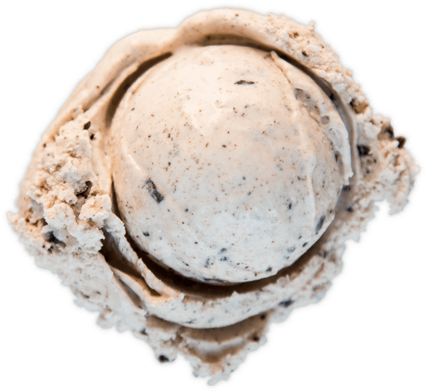 Mint Chocolate Chunk - Ice Cream From Top Png (910x810), Png Download