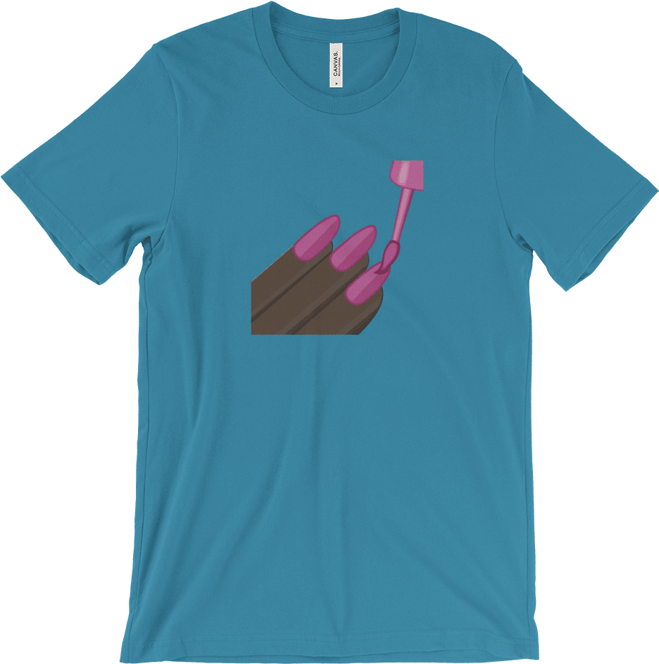 Dark Nail Polish Emoji T Shirts Swish Embassy - Freshdressedtees Betupfen Santa Katze Hässliche Pullover (1000x1000), Png Download