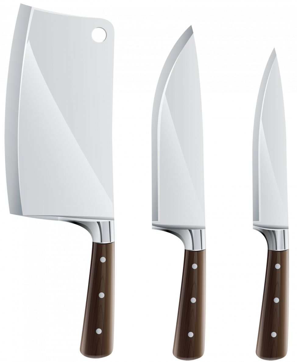 Kitchen Elegant Knife Clip Art Khife Clipart Blade - Knives Clipart (975x1188), Png Download