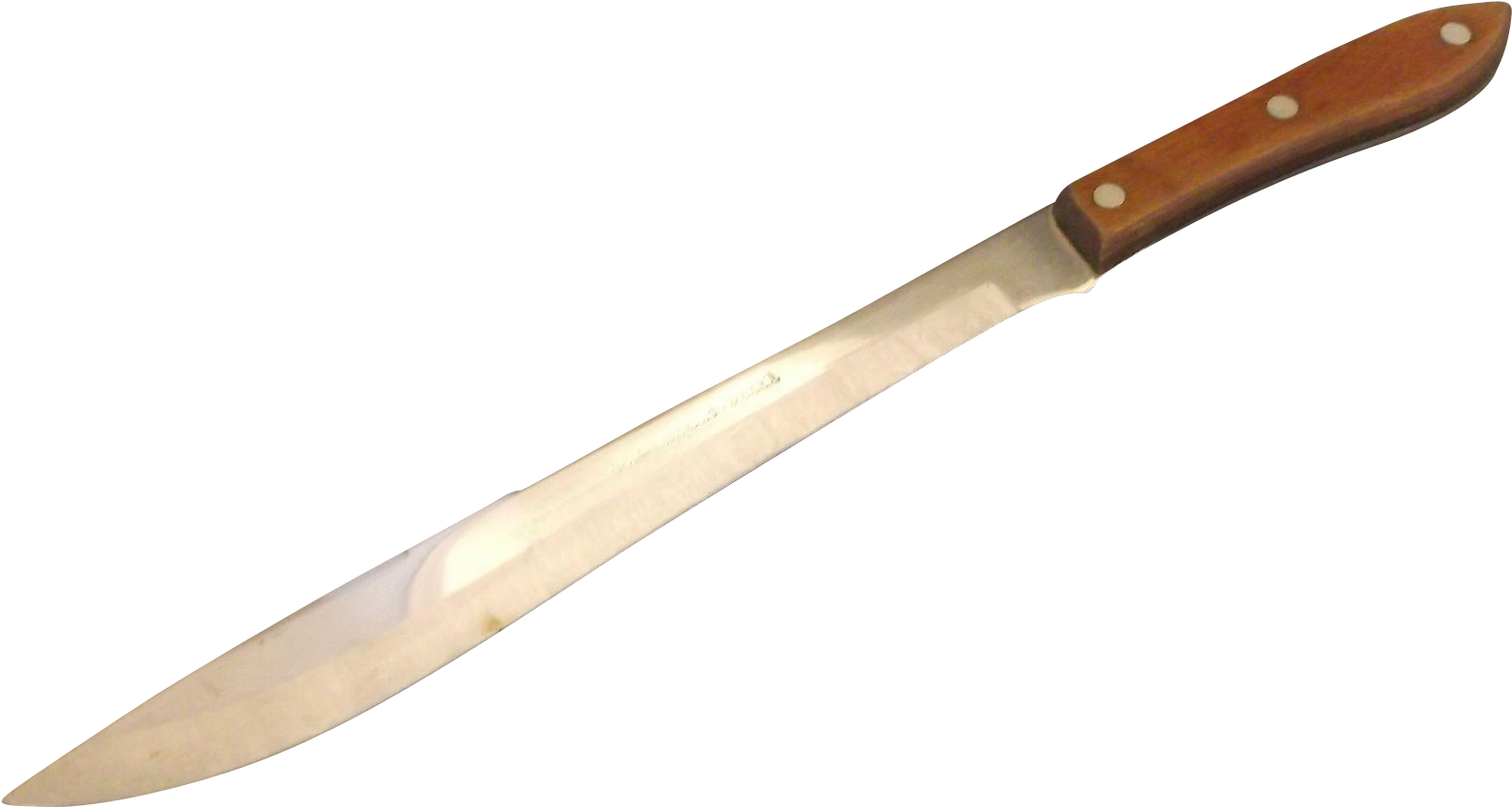 Download Interpur Japan Stainless Steel Carving Butcher Knife Long Handle Knife PNG Image with