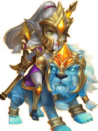 Evolved Lady Leo - Castle Clash Lady Leo Evolved (330x438), Png Download