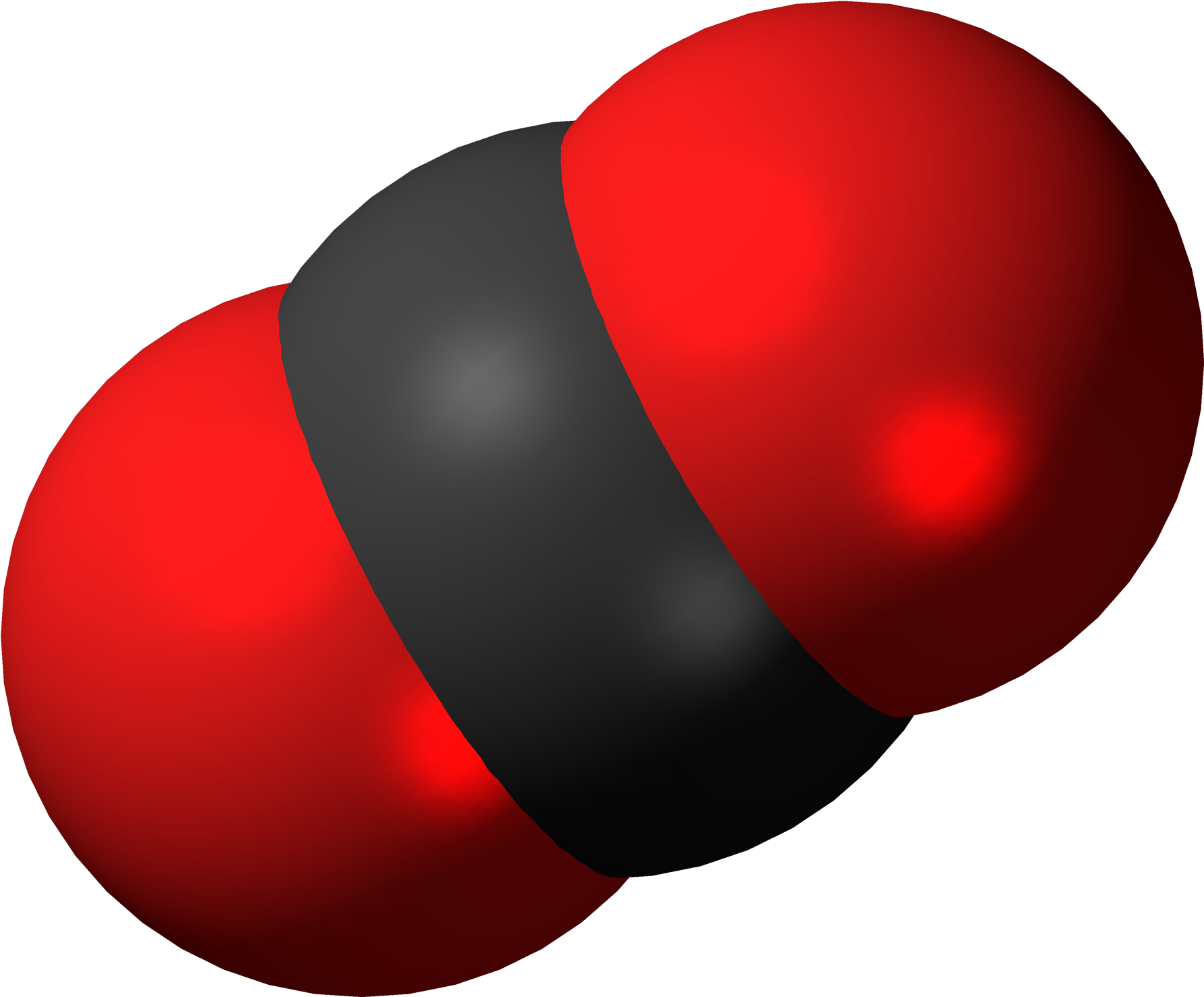 Carbon Dioxide Space Filling Model (2000x1693), Png Download