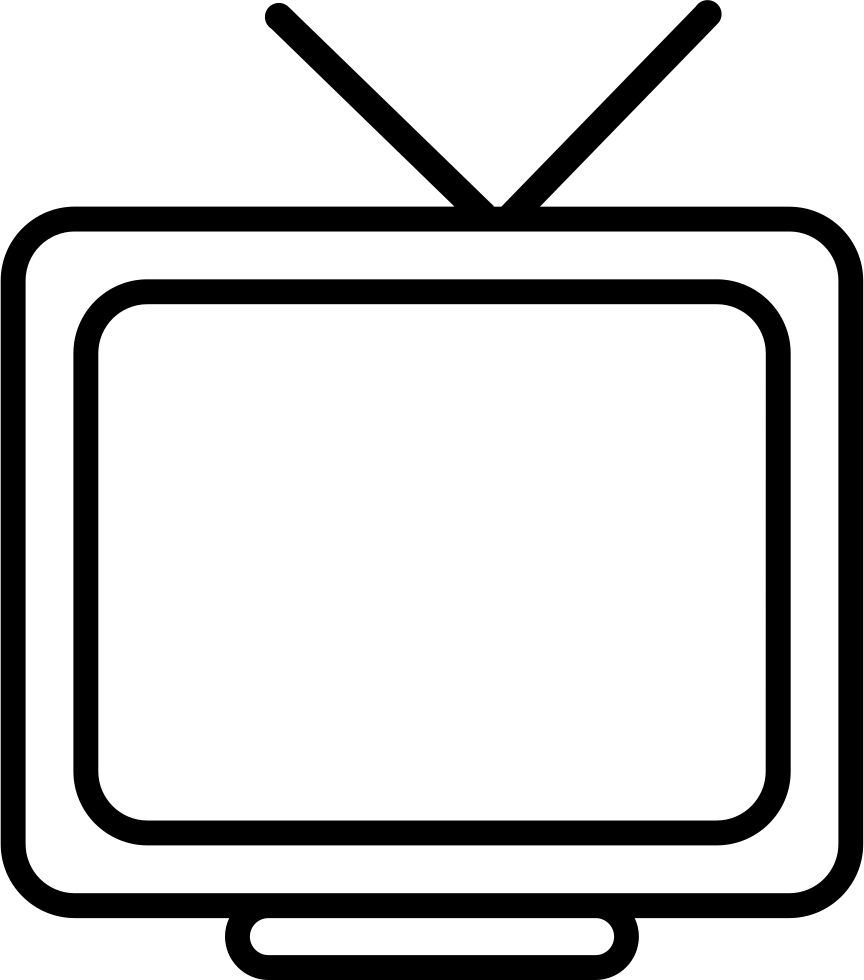 Tv Monitor Svg Png Icon Free Download - Tv Contorno Png (864x980), Png Download