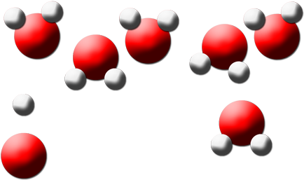 H2o Molecule Png Download - Water Molecules Png (450x274), Png Download