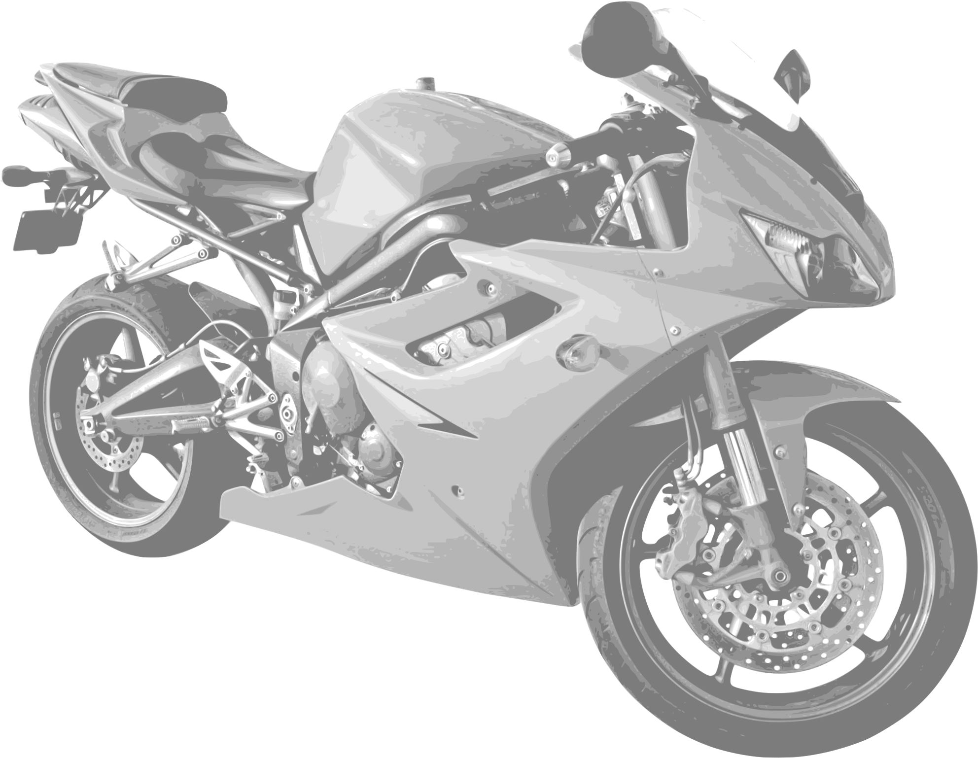 This Free Icons Png Design Of Moto 4 Gris (2400x1697), Png Download